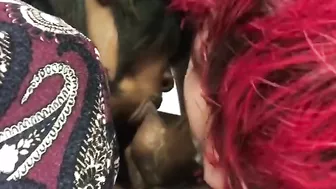 Interracial Group Blowjob with Big Black Cocks and Amateur Sluts