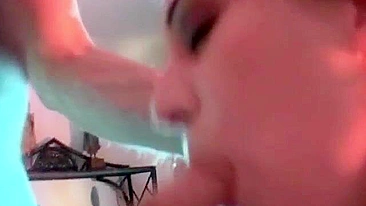 Brunette Fellatio Trio with Big Cocks and Cum in Mouth