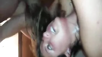 Interracial Threesome with Big Black Cock and Pretty Blue Eyes