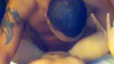 Interracial MILFs Share Big Black Cock in Amateur Threesome