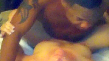 Interracial MILFs Share Big Black Cock in Amateur Threesome