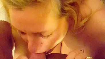 Amateur Threesome with Wife Blowjob & Cuckold Hubby