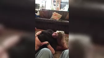 Amateur Homemade Threesome with Wife and Cuckold Husband