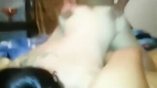 Amateur Threesome Lesbians Lick Pussies & Swap Cum in Homemade Group Sex