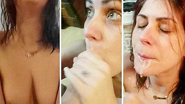 Horny Slut Gets Cumshot in Homemade Porn with Ashleigh 3-in-1 Blowjob and Riding Skills