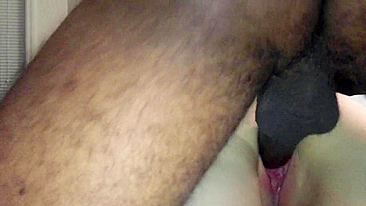 Chubby & Insatiable Wife Threesome with Big Black Cock & Tag Team