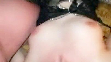 Amateur Wife Double Facial Gangbang with Cuckold Hubby