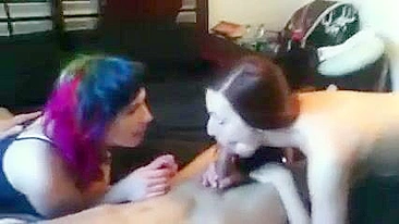 Amateur Lesbian Threesome Cum Swap
