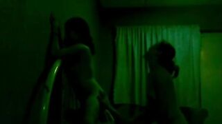 Amateur Nighttime Threesome with Real Moans