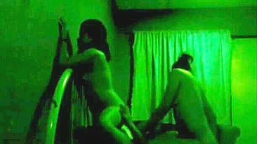 Amateur Nighttime Threesome with Real Moans