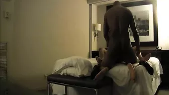 Interracial Wife Gets Gangbanged by Big Black Cock in Homemade Threesome