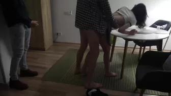 Cuckold husband pathetically jerking off while his gorgeous young wife is fucked by friend Cuckold husband pathetically jerking off while his gorgeous young wife is fucked by friend
