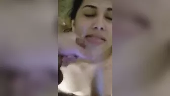 Amateur Teen Cumslut Gets Double Facial in Homemade Threesome