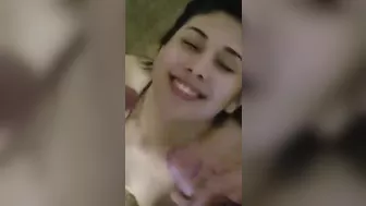 Amateur Teen Cumslut Gets Double Facial in Homemade Threesome