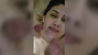 Amateur Teen Cumslut Gets Double Facial in Homemade Threesome