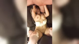 Busty MILF First Threesome - Amateur Gangbang