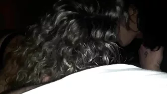 Amateur Threesome Blowjob with Cumshot and FFM Group Action