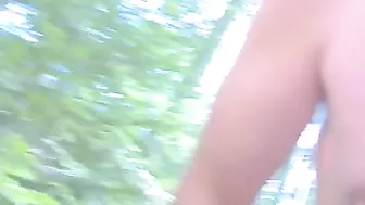 Outdoor Threesome with Fat MILF and BBW Wife