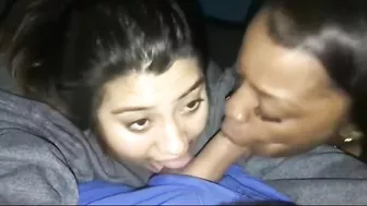 Interracial FFM Blowjob Amateur Homemade Porn