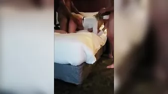 Interracial Swinger Hubby Films Wife Gangbang with Strangers in Hotel