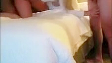 Interracial Swinger Hubby Films Wife Gangbang with Strangers in Hotel