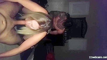 Blonde Busty Swinger Wife Threesome Fuckfest