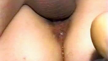 MILF First Gangbang with Shaved Small Tits and Cream Pie