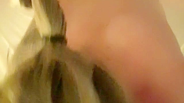 Interracial Amateur Threesome with Front & Back BBC Gangbang Slut