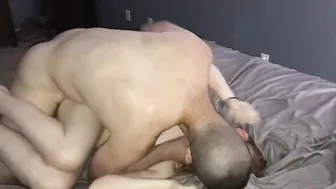 Amateur Wife Wild Group Sex with Two Cocks in Homemade Threesome