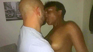 Black Slut Thrilling Interracial FMM Threesome