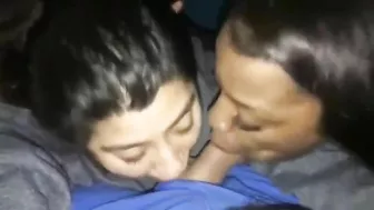 Interracial Threesome Blowjob Amateur Homemade Porn