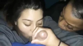 Interracial Threesome Blowjob Amateur Homemade Porn