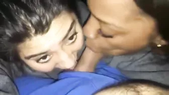 Interracial Threesome Blowjob Amateur Homemade Porn