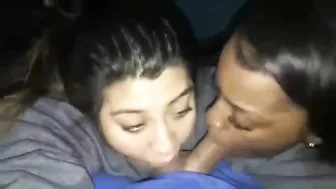 Interracial Threesome Blowjob Amateur Homemade Porn