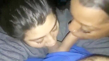 Interracial Threesome Blowjob Amateur Homemade Porn