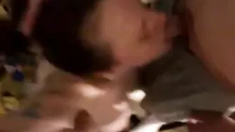 MILF Wife Double Blowjob & Gangbang with Cuckold Hubby