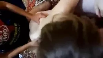 Amateur Threesome FMM Gangbang Spitroast Sex