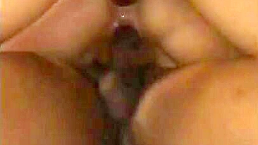 Wife Squirting Orgasm in Amateur Threesome with BBC and Double Penetration