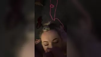 Blonde Cum Slut Gabriela Sucks Hard in Homemade Threesome