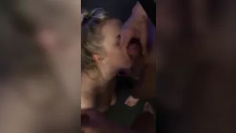 Blonde Cum Slut Gabriela Sucks Hard in Homemade Threesome