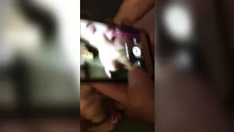 Blonde Cum Slut Gabriela Sucks Hard in Homemade Threesome