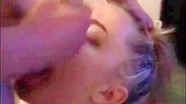 Blonde Cum Slut Gabriela Sucks Hard in Homemade Threesome