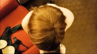 Redhead Babe 3-Way with 2 Cocks - Amateur Threesome