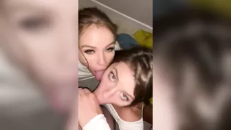 Amateur Threesome Blowjob - Luckiest Cock Alive!