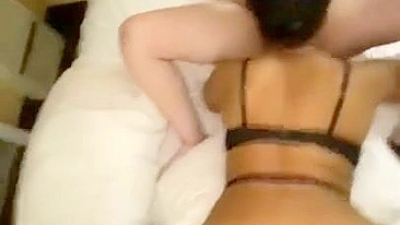 Wife Bisexual Threesome with Ebony and Lesbian Pussy Licking