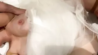 Wedding Night Threesome with Big Titted MILF and Cuckold Hubby Wedding Night Threesome with Big Titted MILF and Cuckold Hubby