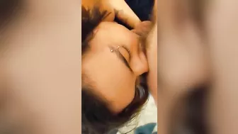 Chubby BBWs Blowing in Homemade Threesome Suckfest