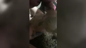 Amateur Wife Double Blowjob Threesome with Two Dicks