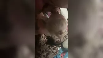 Amateur Wife Double Blowjob Threesome with Two Dicks