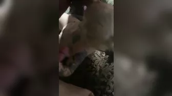 Amateur Wife Double Blowjob Threesome with Two Dicks